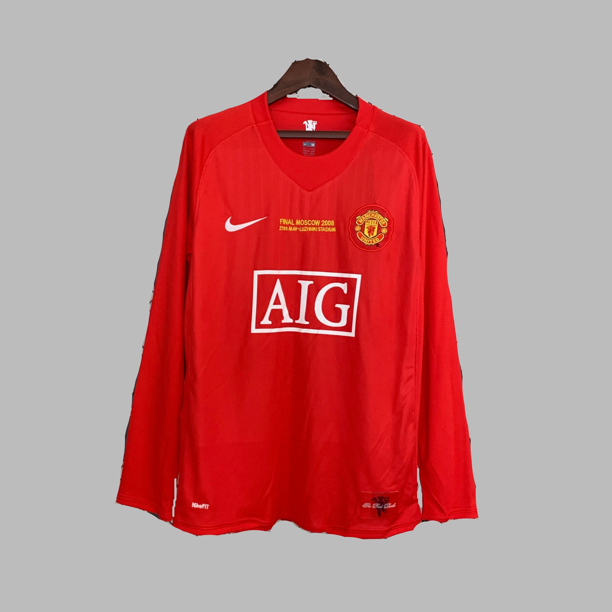 07/08 Long Sleeve Retro Manchester United Red Jersey