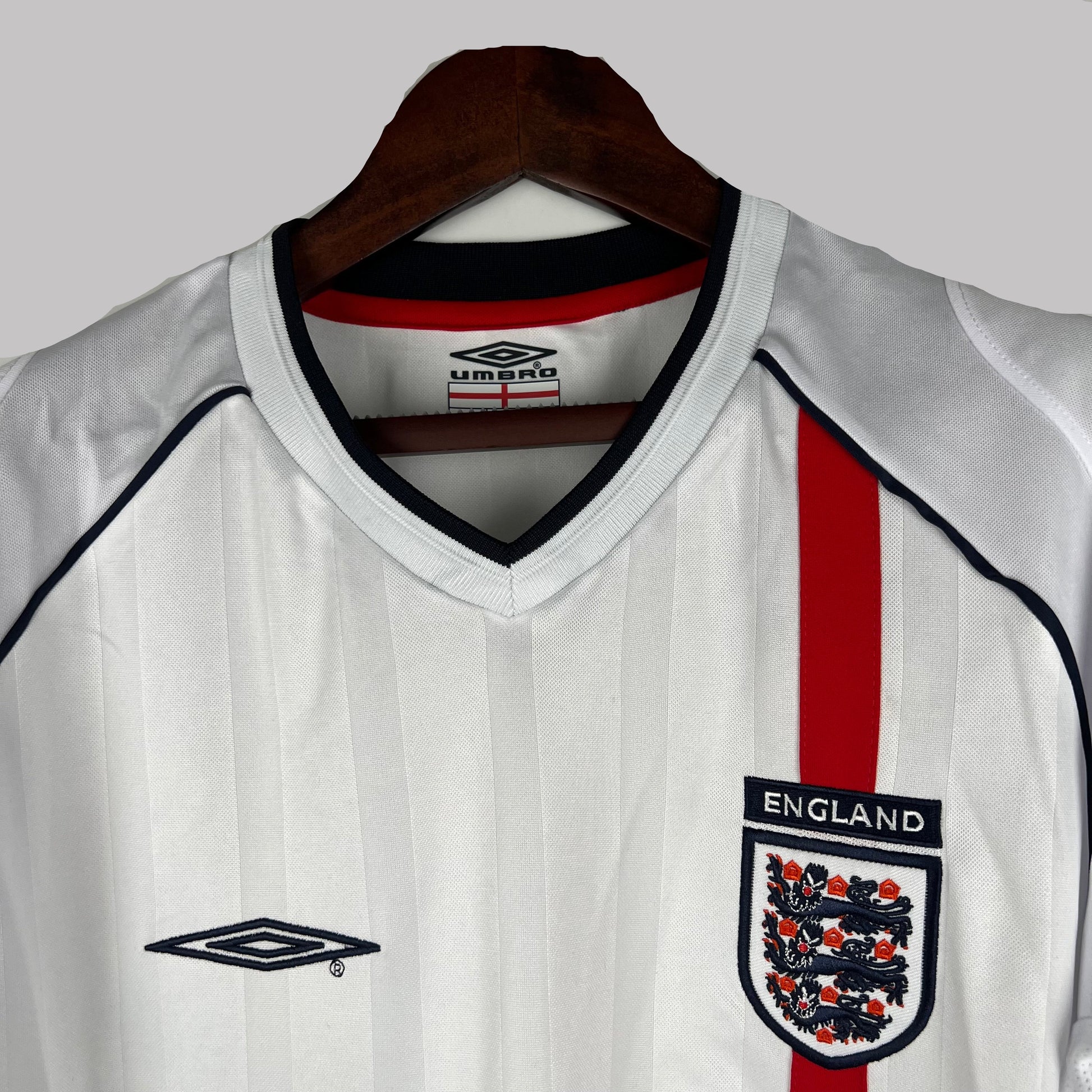02/ Retro Long Sleeve England Home Jersey