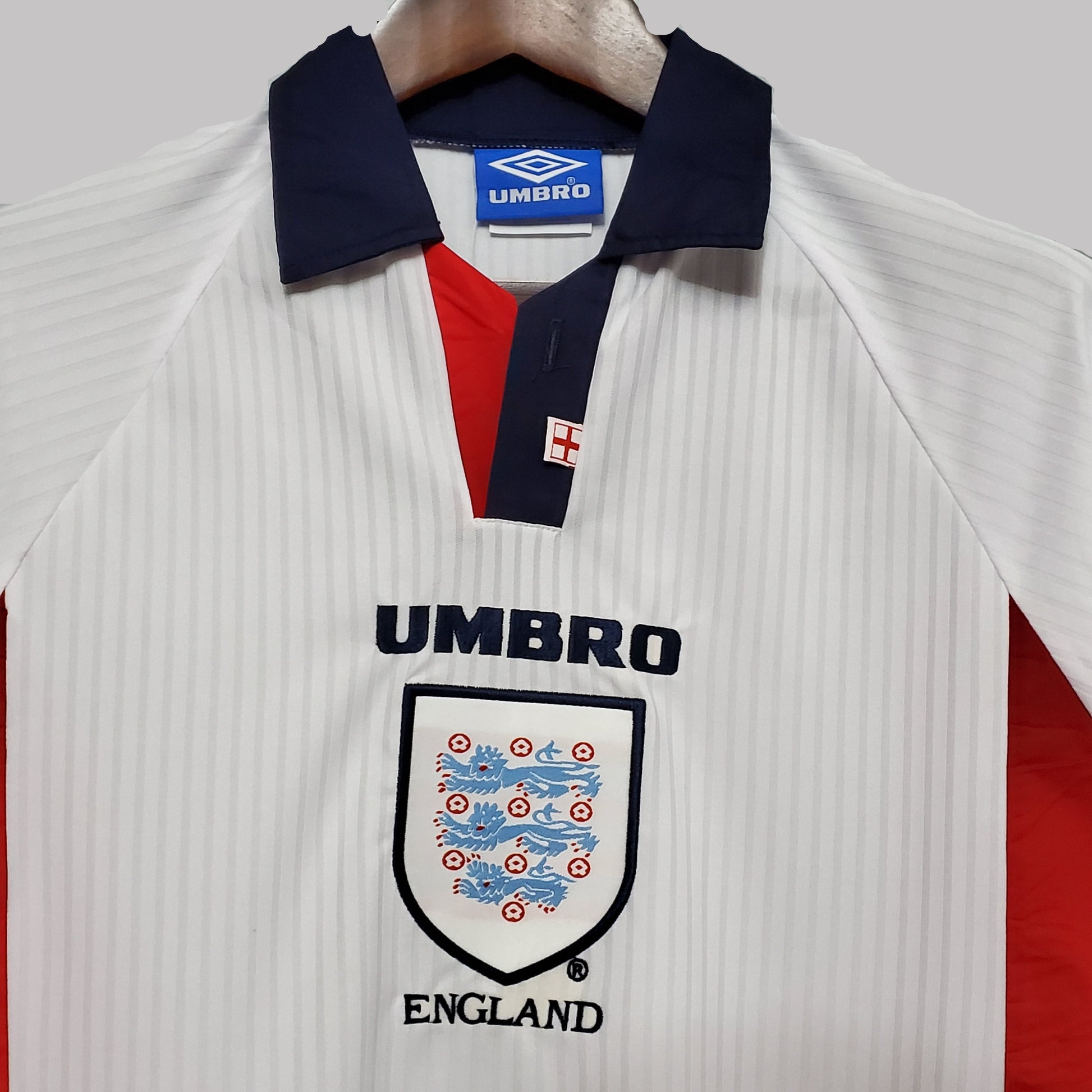 98/ Retro Long Sleeve England Home Jersey