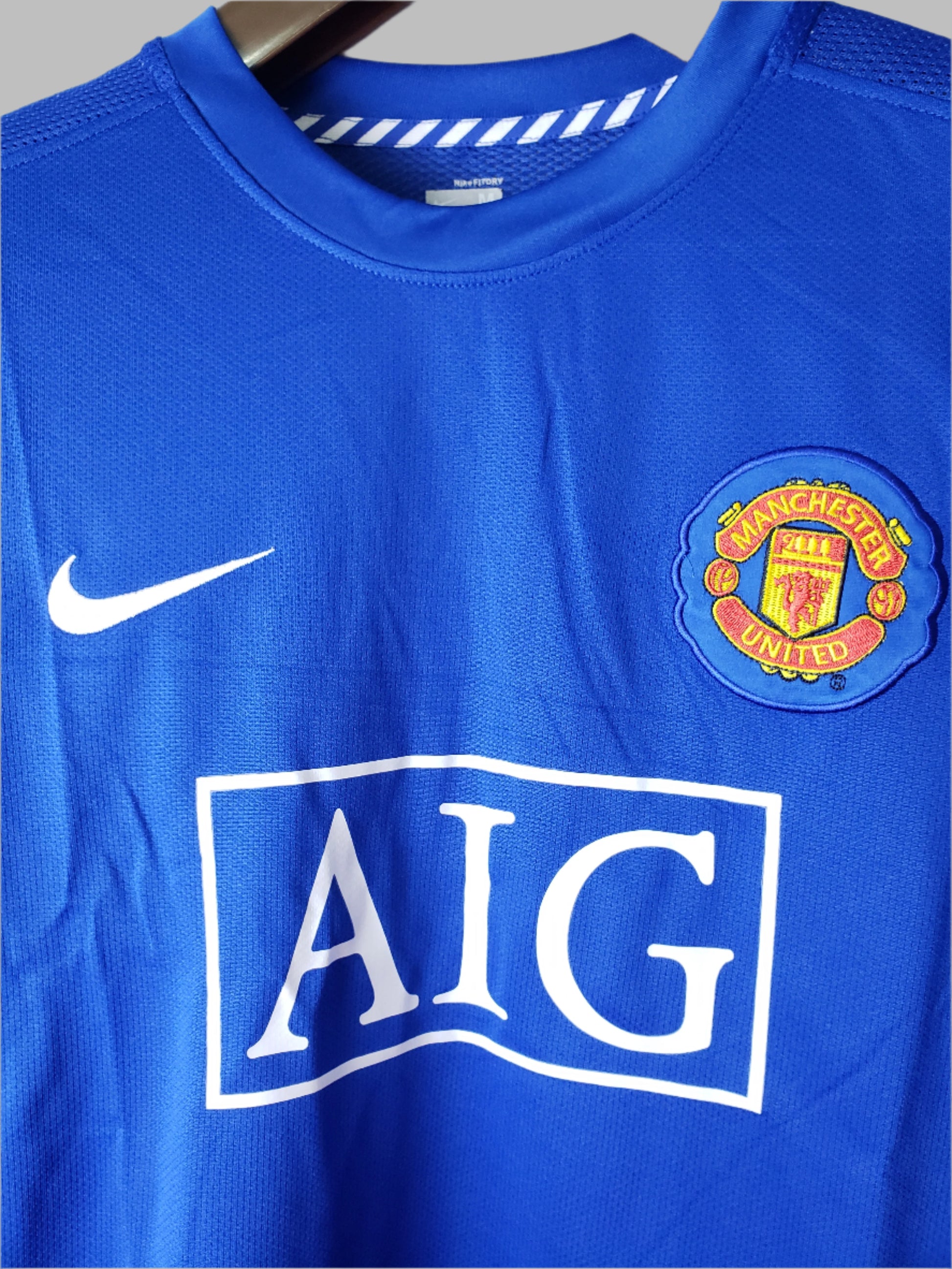 07/08 Long Sleeve Retro Manchester United Blue Jersey