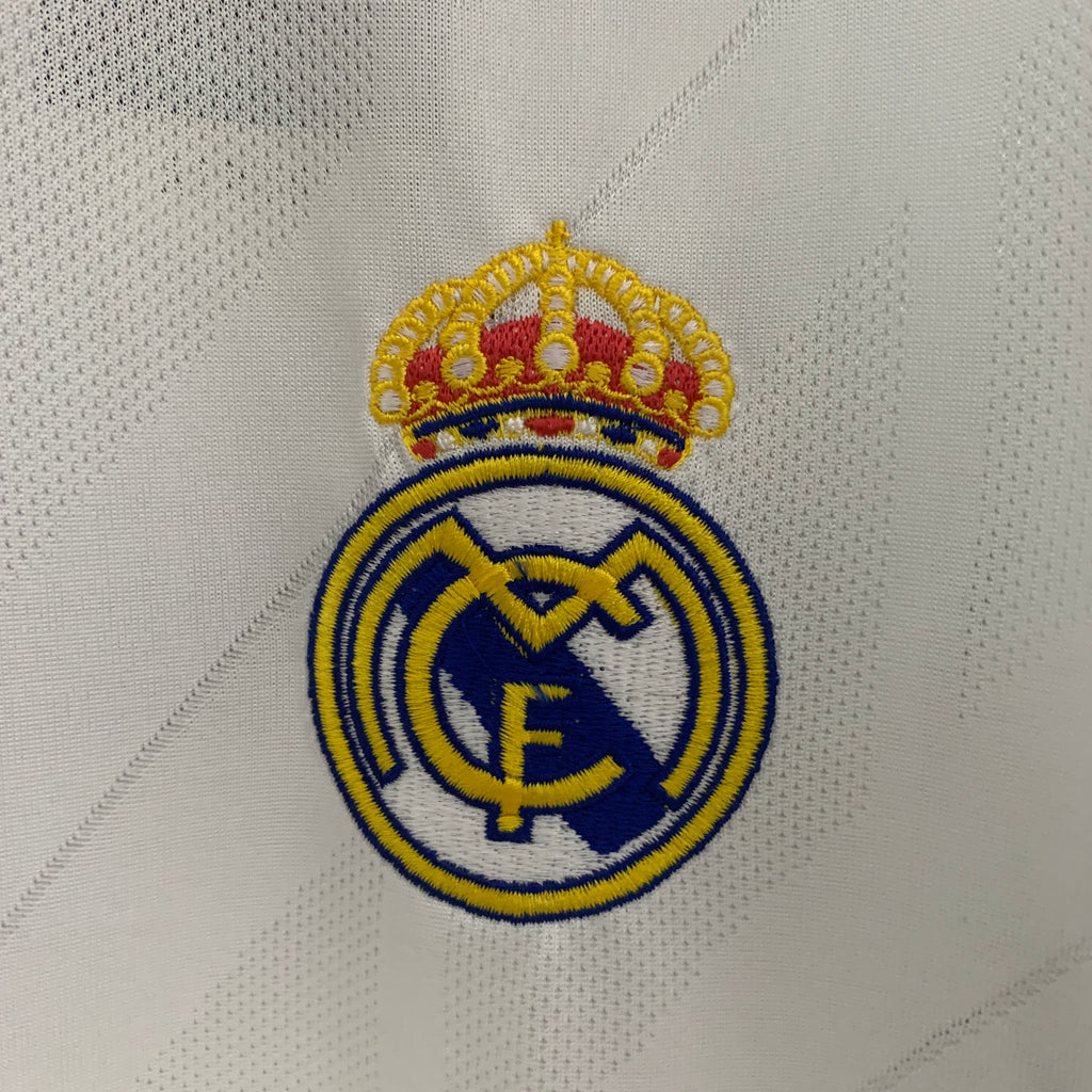 17/18 Long Sleeve Retro Real Madrid Home Jersey