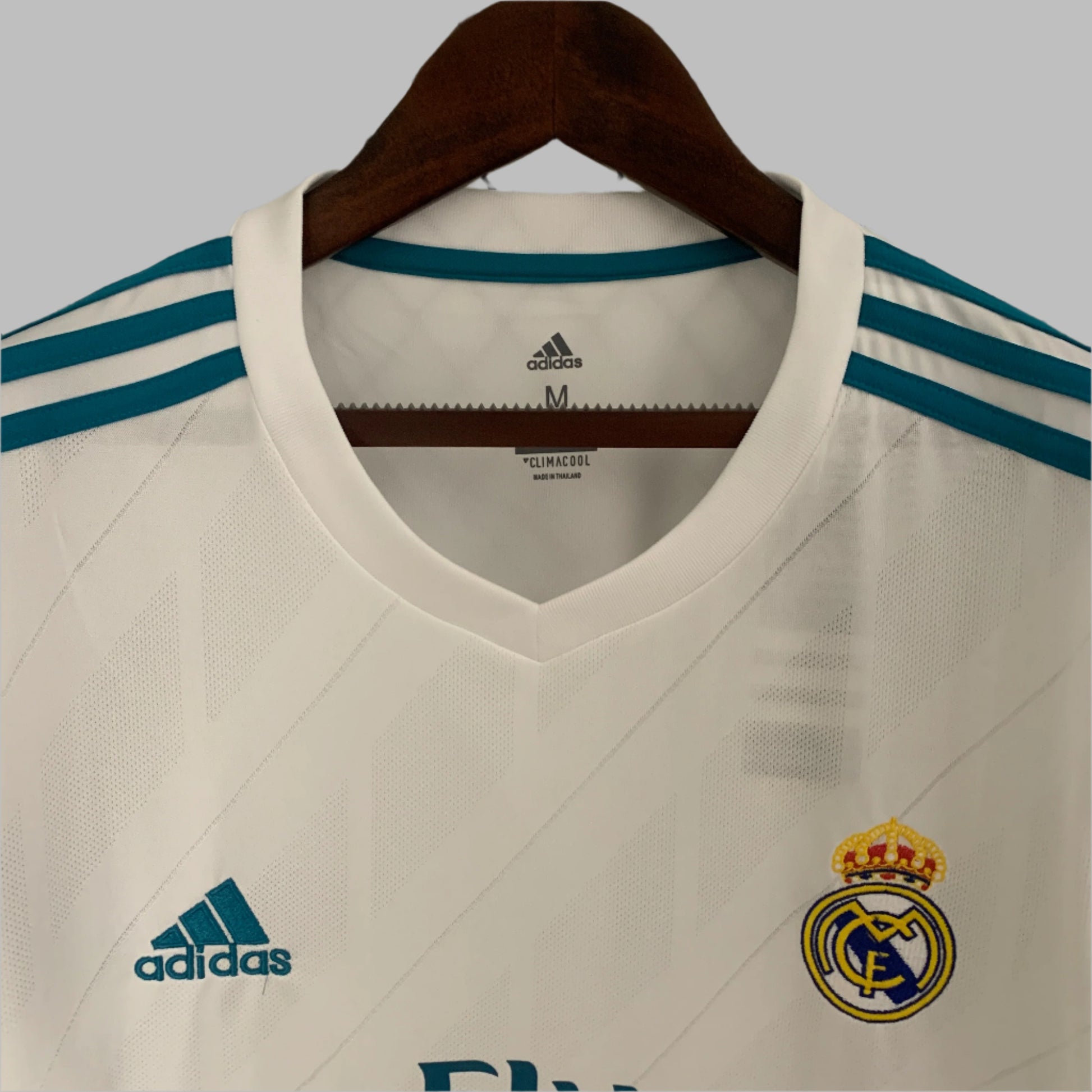 17/18 Long Sleeve Retro Real Madrid Home Jersey