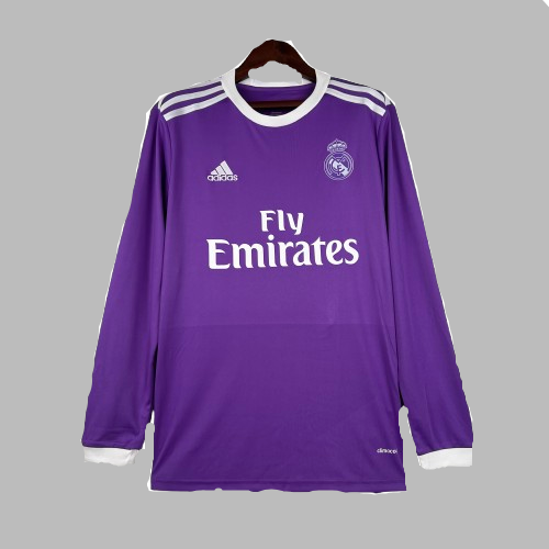 16/17 Long Sleeve Retro Real Madrid Purple Jersey