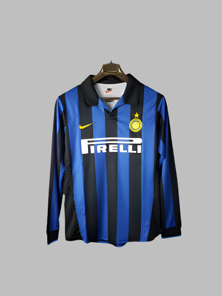 98 Long Sleeve Retro Inter Milan Blue Jersey
