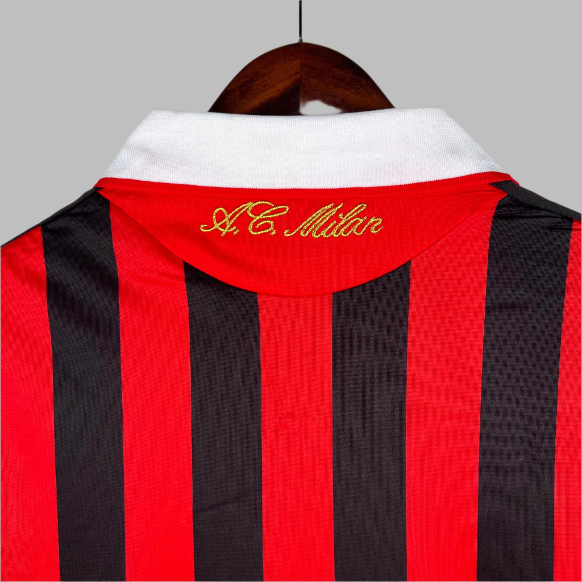 09/10 Retro Long Sleeve AC Milan Home Jersey