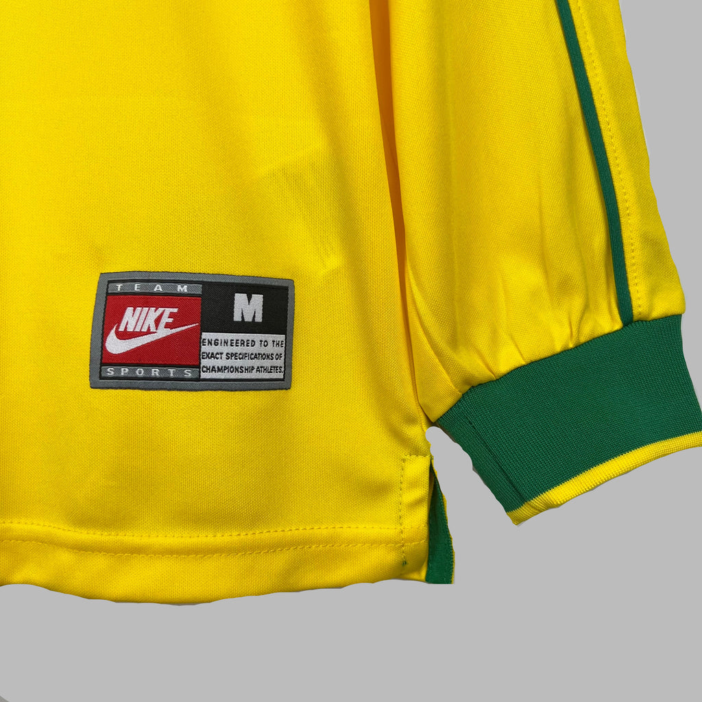 98/ Retro Long Sleeve Brazil Home Jersey