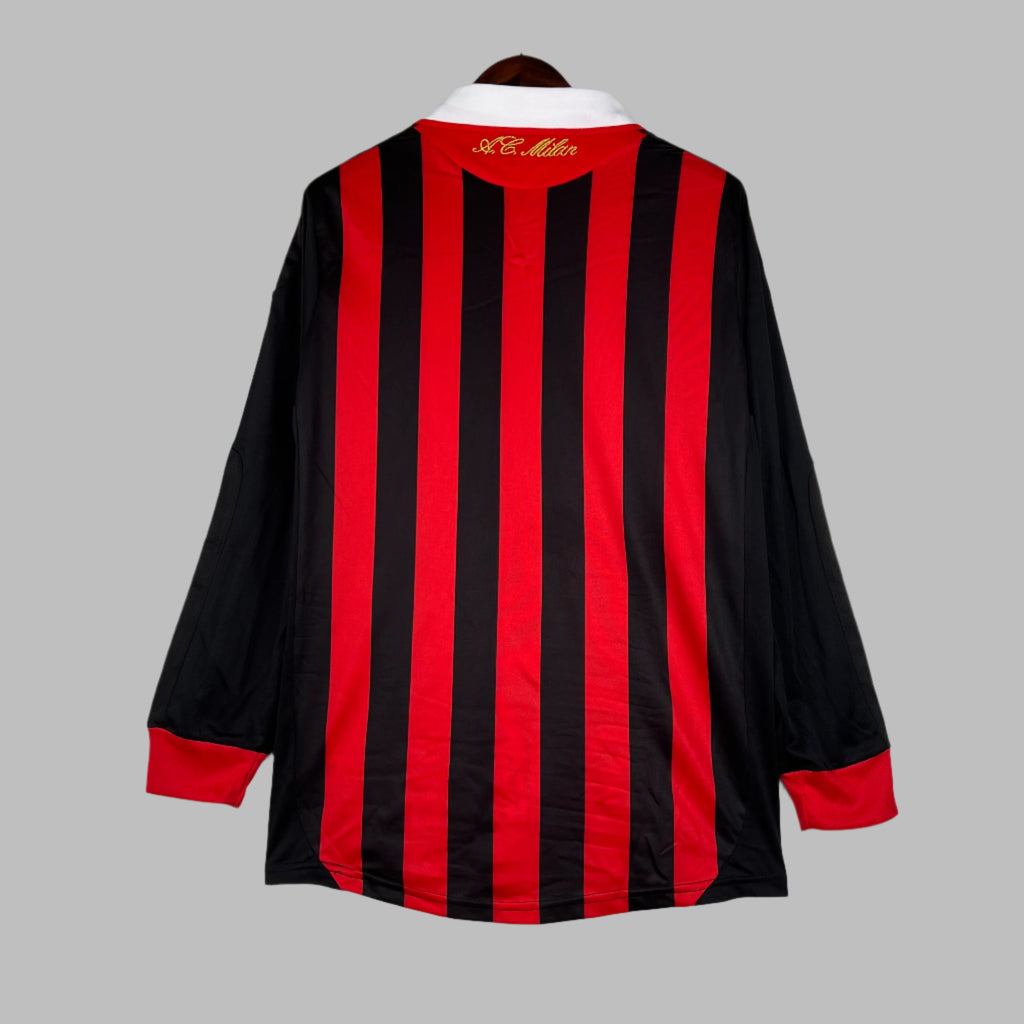09/10 Retro Long Sleeve AC Milan Home Jersey
