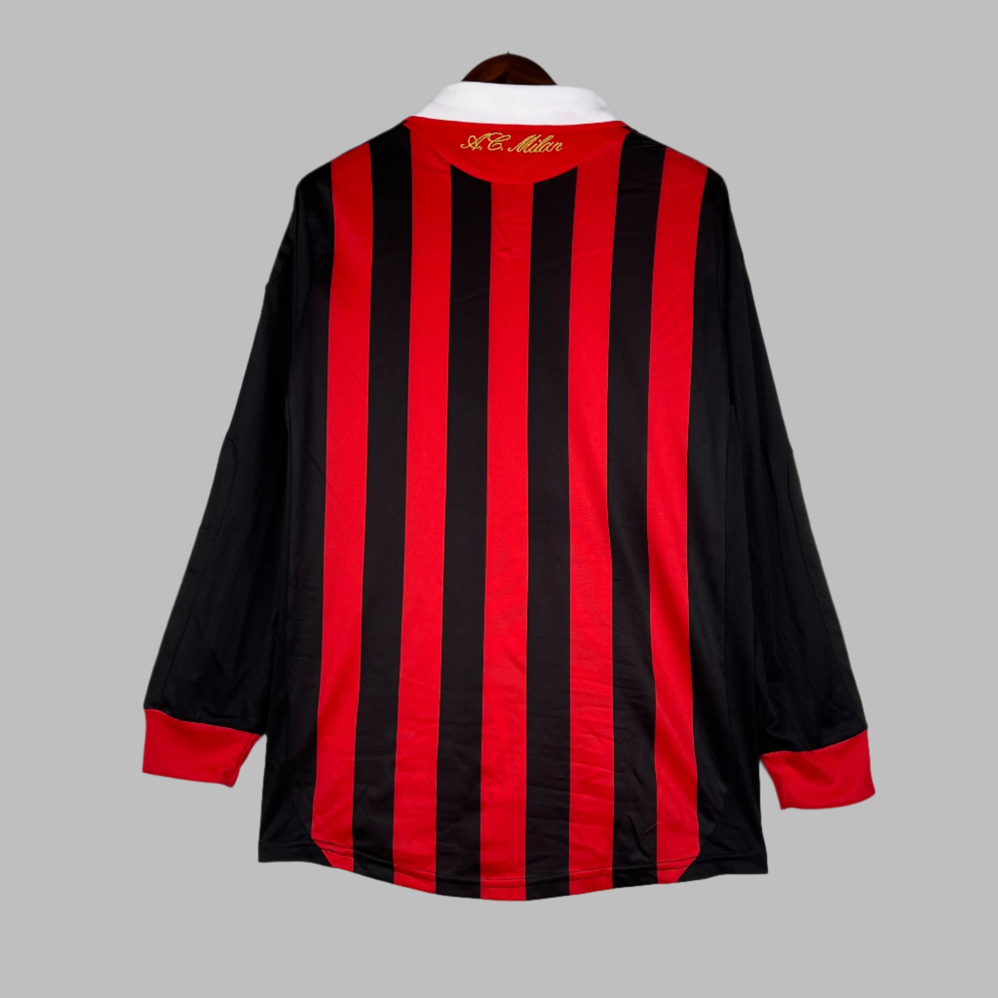 09/10 Retro Long Sleeve AC Milan Home Jersey
