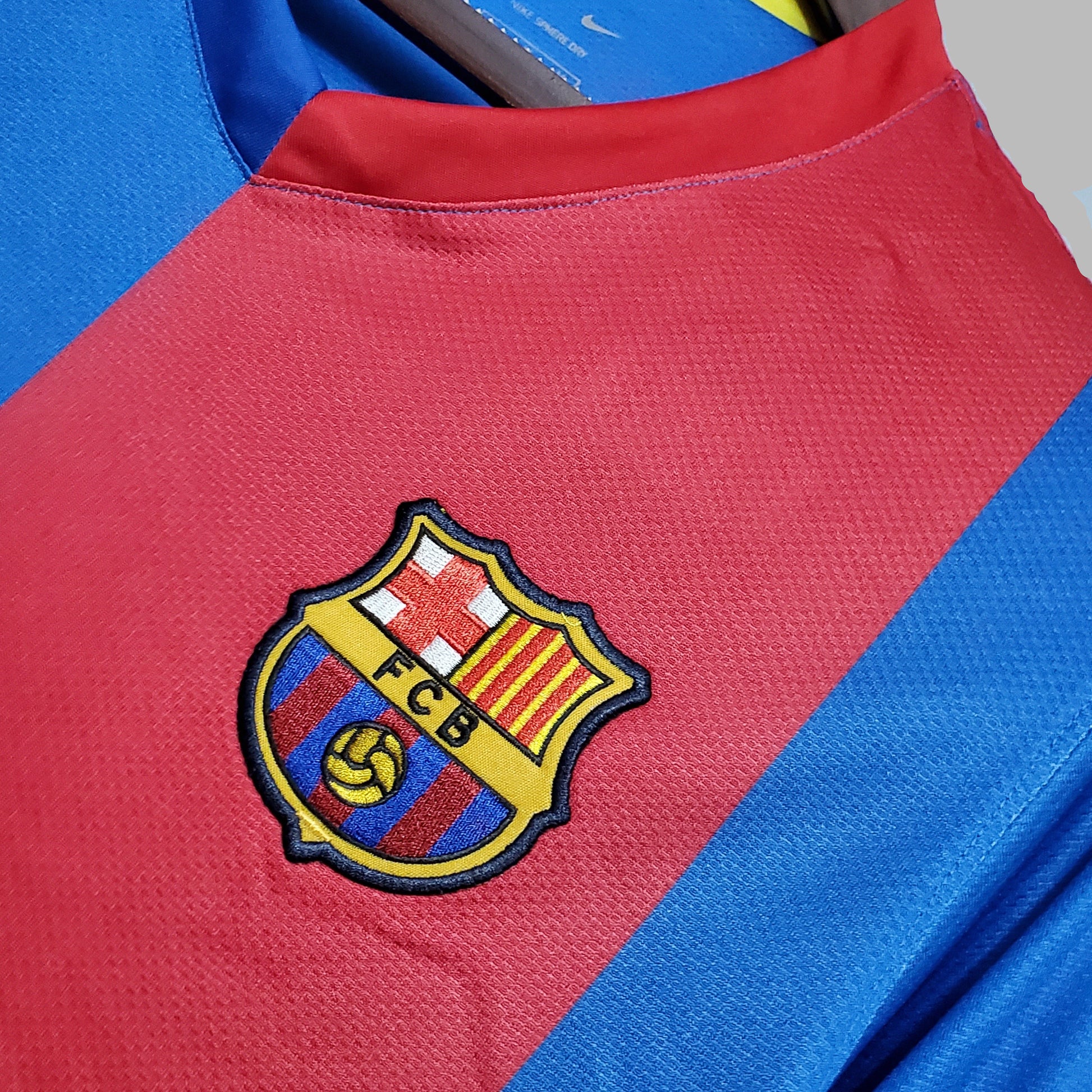 06/07 Long Sleeve Retro Barcelona Home Jersey