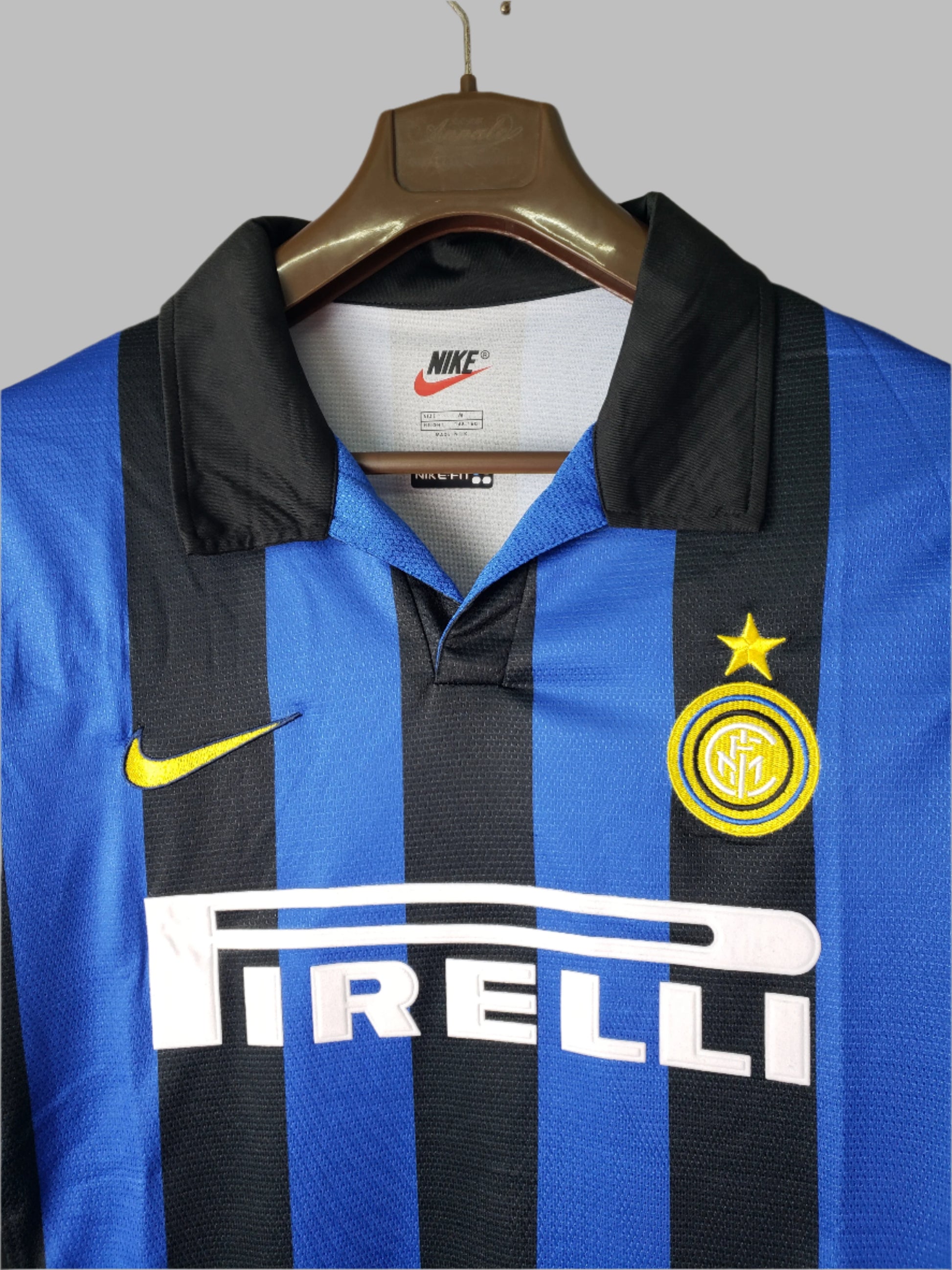 98 Long Sleeve Retro Inter Milan Blue Jersey