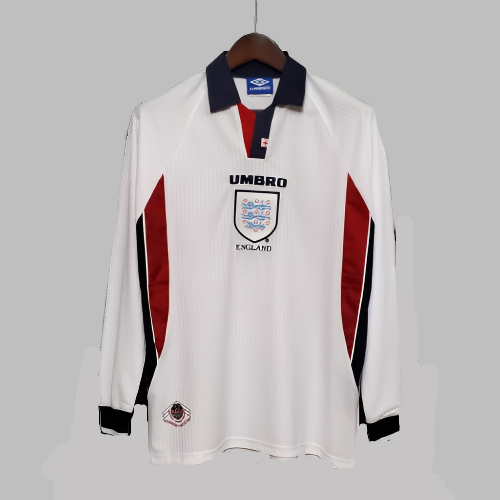 98/ Retro Long Sleeve England Home Jersey