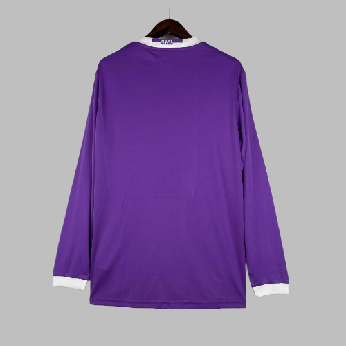 16/17 Long Sleeve Retro Real Madrid Purple Jersey