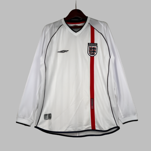 02/ Retro Long Sleeve England Home Jersey